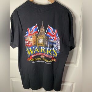 Harley-Davidson Men’s Large Black T-Shirt Warr’s London England